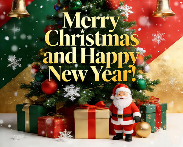 Feiertagsgrüße: Frohe Weihnachten und ein glückliches neues Jahr!